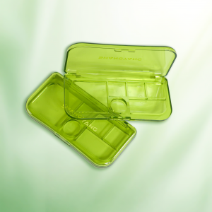 Crafted entirely from PET , this compact simplifies the recycling stream and supports sustainable packaging goals